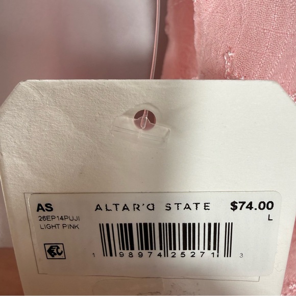 Alter’d State NWT Brittany Eyelet Tiered Mini Dress Sz L Pink - Picture 12 of 15